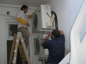 Installing an air conditioner