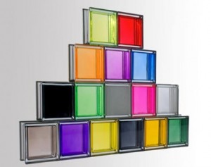 Colorful glass blocks