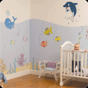 Undersea baby's bedroom