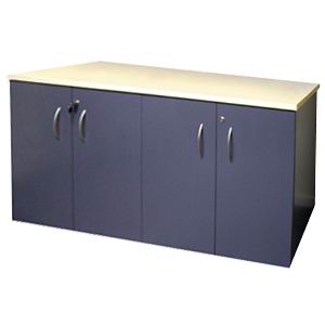 Blue melamine cabinet